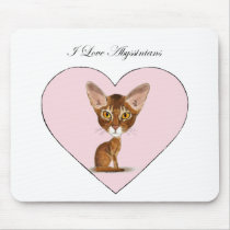 I Love Abyssinians Mousepads