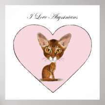 I Love Abyssinians Posters
