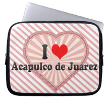 I Love Acapulco de Juarez, Mexico Computer Sleeve