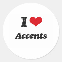 I Love Accents Stickers