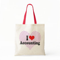 I Love Accounting Canvas Bag