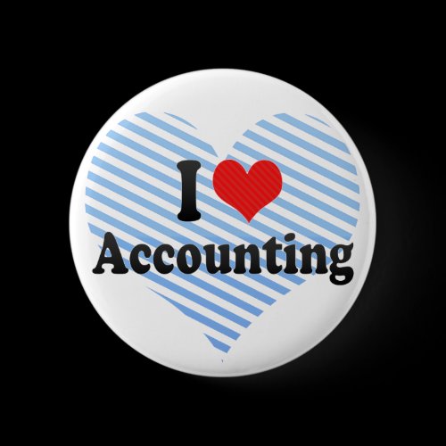 I Love Accounting Pin