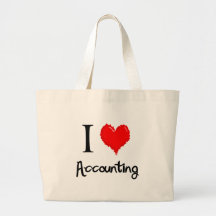 i love accounting tote bags