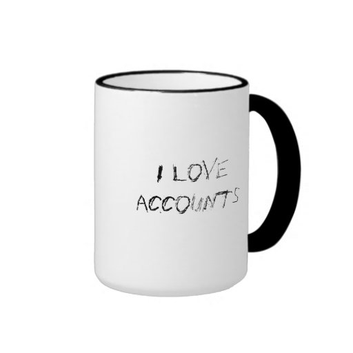 I love accounts - urban, edgy office work mug