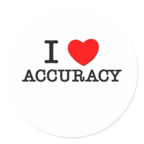 I Love Accuracy Sticker