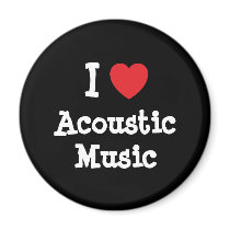 I love Acoustic Music heart custom personalized magnets by funnycustomtshirts I love Acoustic Music heart custom personalized magnets