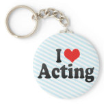 I Love Acting keychains