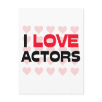 I LOVE ACTORS postcards