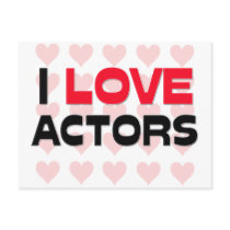 I LOVE ACTORS postcards