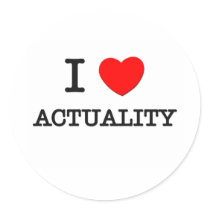 I Love Actuality Round Stickers