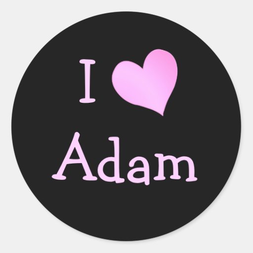 i-love-adam-classic-round-sticker-zazzle