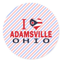 I love Adamsville, Ohio Round Stickers