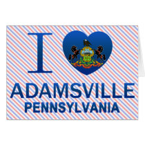 I Love Adamsville, PA Greeting Cards
