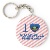 I Love Adamsville, PA Keychain