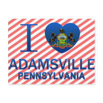 I Love Adamsville, PA Postcards