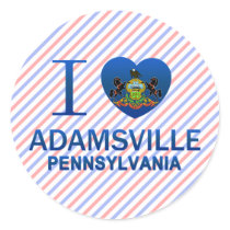 I Love Adamsville, PA Round Sticker