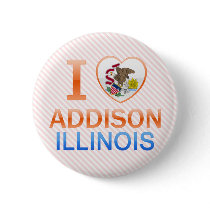I Love Addison, IL Pinback Buttons