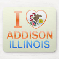 I Love Addison, IL Mouse Pads