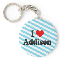 I Love Addison, United States Keychains