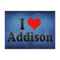 I Love Addison, United States Postcards