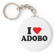 I Love Adobo Keychain