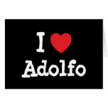 I love Adolfo heart custom personalized cards