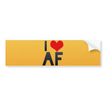 I Love AF Bumper Stickers