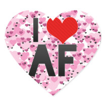 I Love AF Heart Sticker