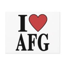 I Love AFG Post Card