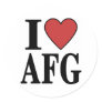 I Love AFG Stickers