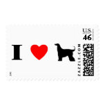 I Love Afghan Hounds Postage Stamps