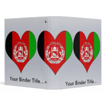 I Love Afghanistan Vinyl Binders