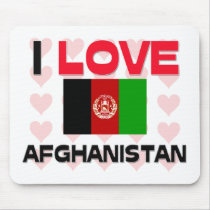 I Love Afghanistan mousepads
