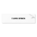 I Love Africa bumper sticker bumper stickers