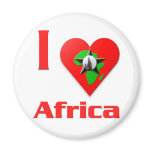 I Love Africa Refrigerator Magnet