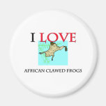 I Love African Clawed Frogs Fridge Magnet