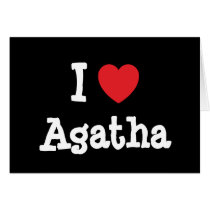 I love Agatha heart T-Shirt Greeting Card