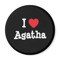 I love Agatha heart T-Shirt magnets by funnycustomtshirts I love Agatha heart T-Shirt magnets