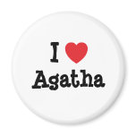 I love Agatha heart T-Shirt magnets