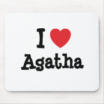 I love Agatha heart T-Shirt mousepads by funnycustomtshirts I love Agatha heart T-Shirt mousepads