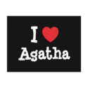 I love Agatha heart T-Shirt postcards by funnycustomtshirts I love Agatha heart T-Shirt postcards