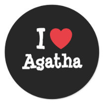 I love Agatha heart T-Shirt stickers by funnycustomtshirts I love Agatha heart T-Shirt stickers