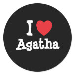 I love Agatha heart T-Shirt Stickers