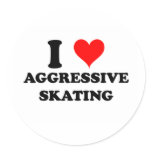 I Love Aggressive Skating Sticker