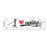I Love Agility nRed Bumper Sticker