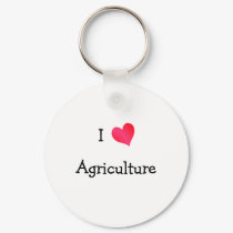 I Love Agriculture keychains