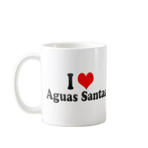 I Love Aguas Santas, Portugal Coffee Mugs