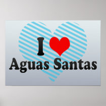 I Love Aguas Santas, Portugal Poster