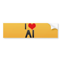 I Love AI Bumper Sticker