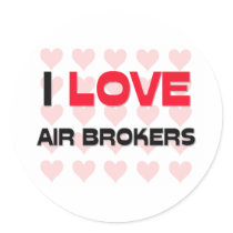 I LOVE AIR BROKERS stickers by professions I LOVE AIR BROKERS stickers